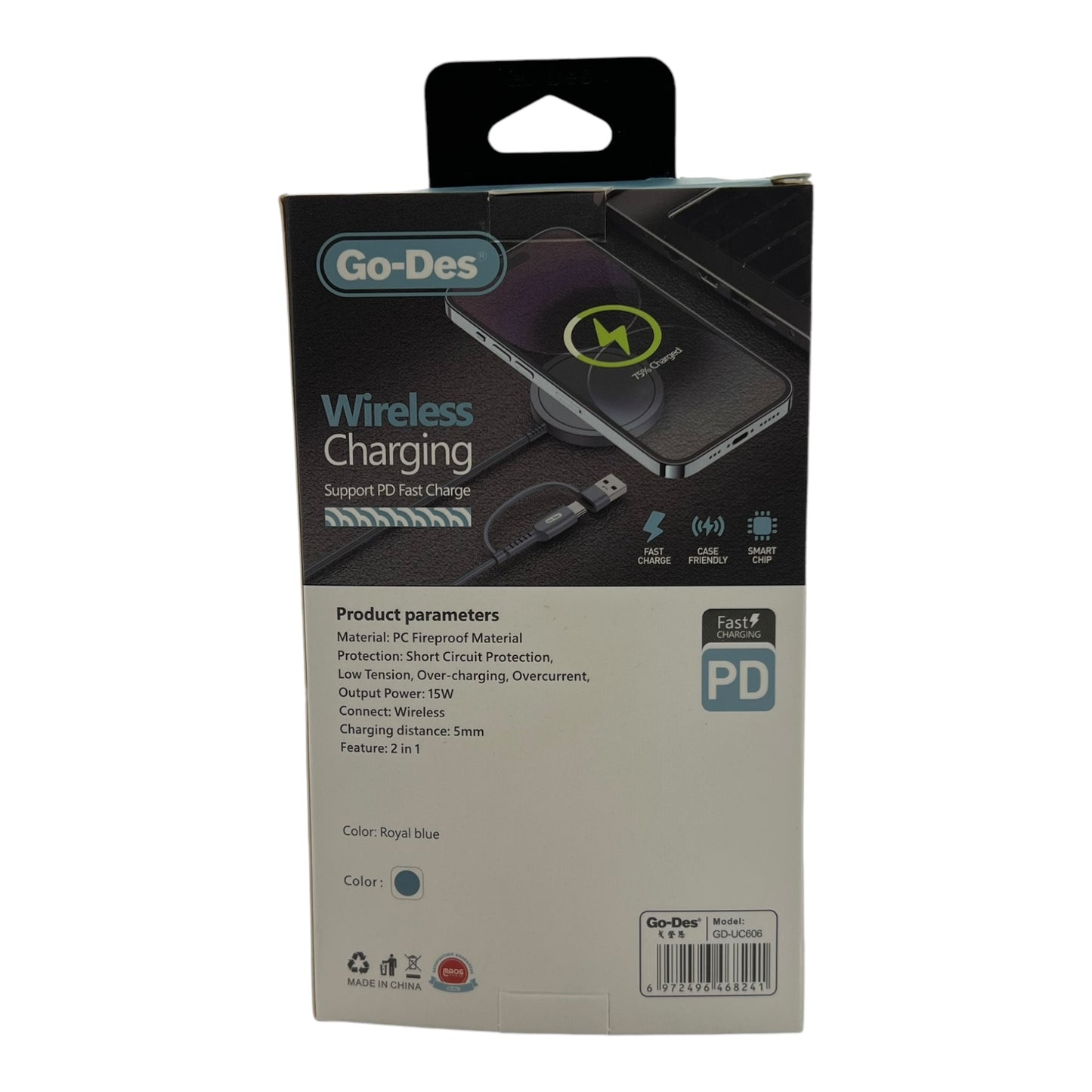 Go-Des 2 in 1 wireless fast charging Charger