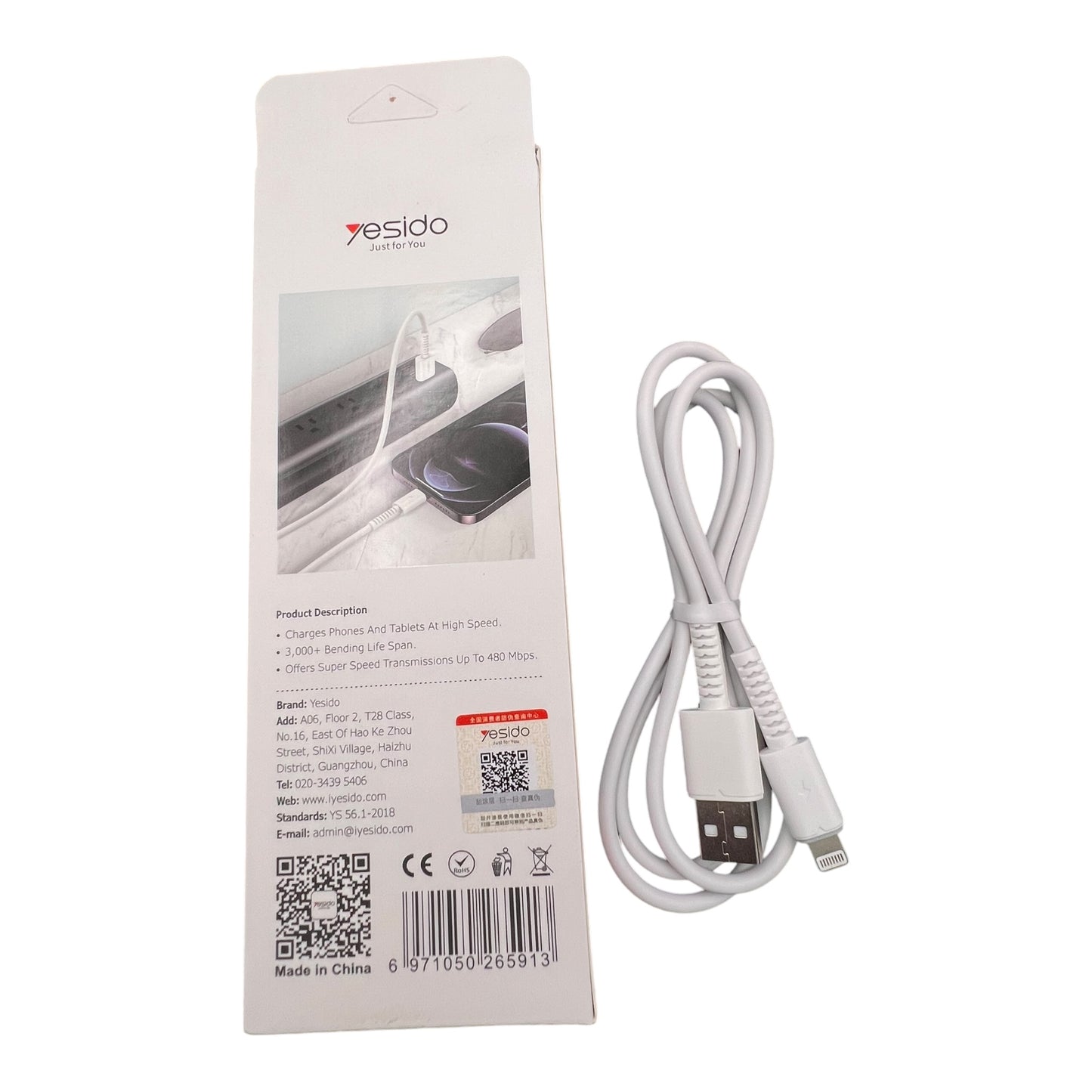 USB to lightning 1m cable yesido