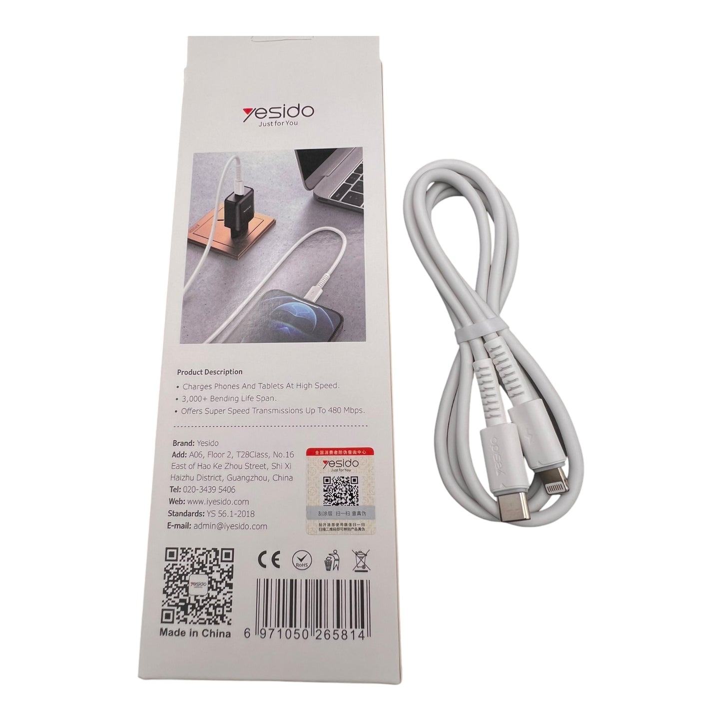 C to lightning 1m cable yesido