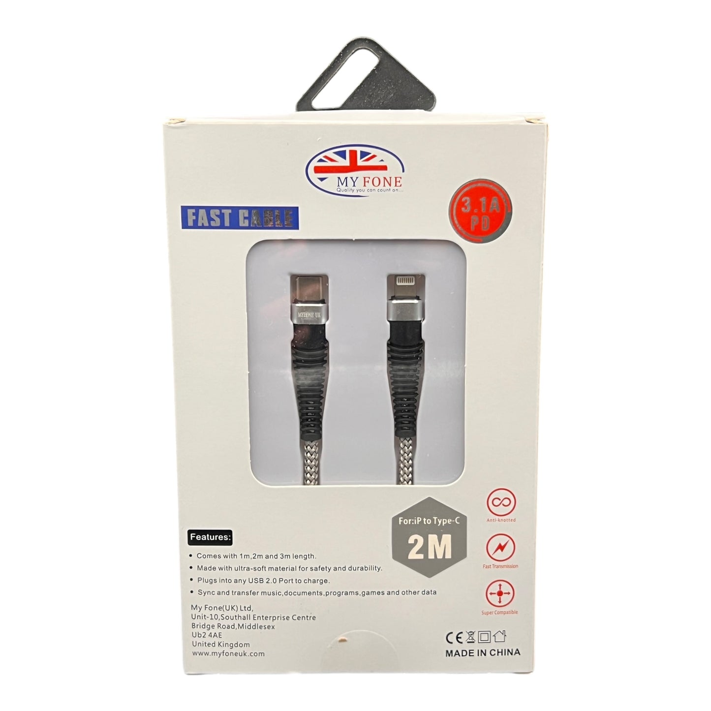 C to lightning 2m cable myfone